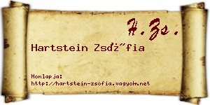 Hartstein Zsófia névjegykártya